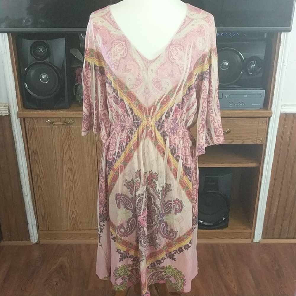 Pinks and cream cato dress
